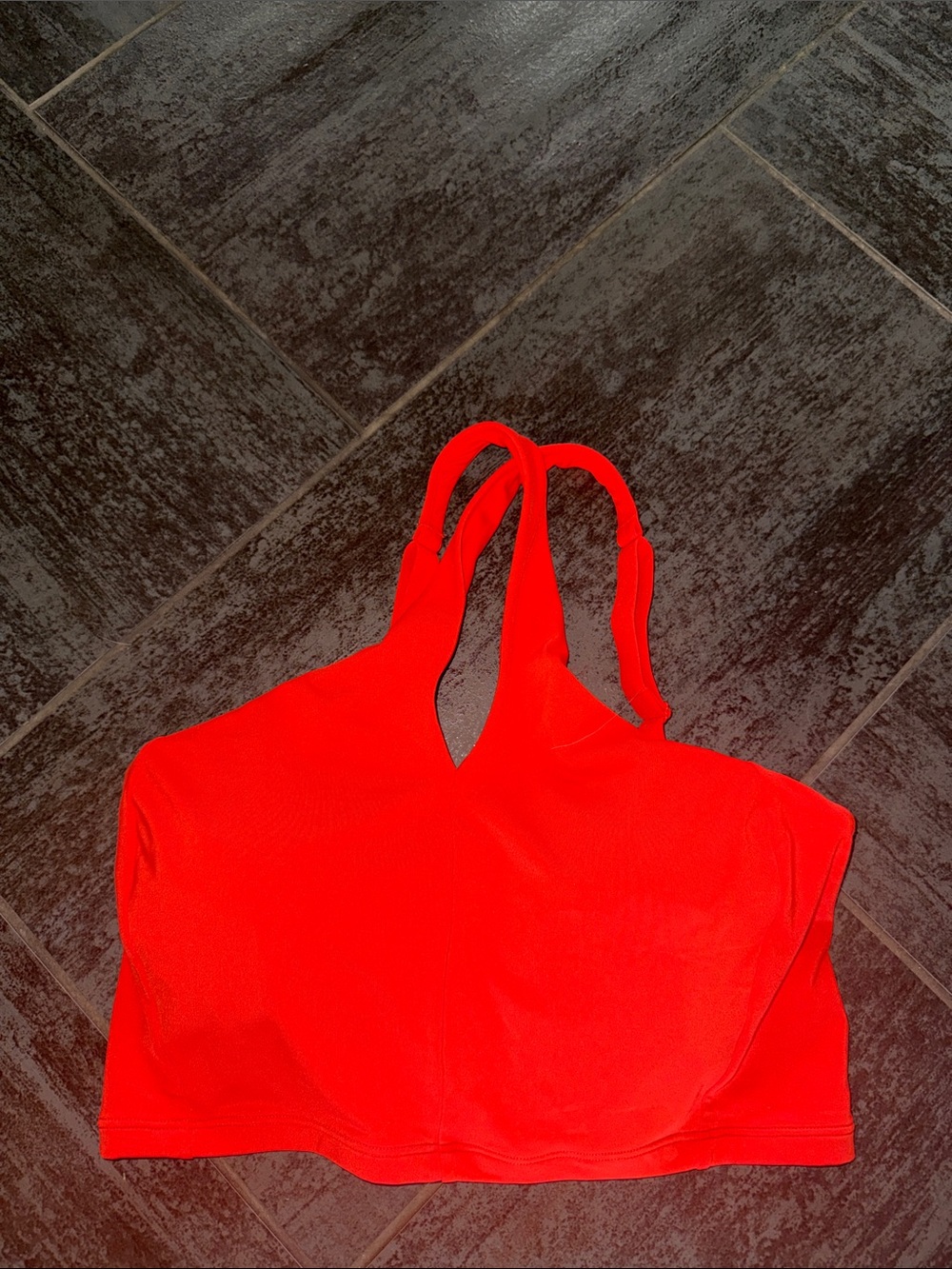 Athleta Bright Tomato Red Sports Swim Bikini Top